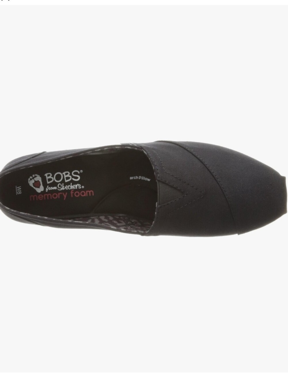 BOBS from Skechers Women's Black Canvas Slip-On Flats Size 6.5
